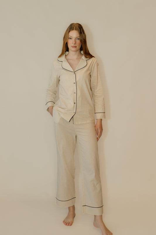 Beige Long Sleeve Set