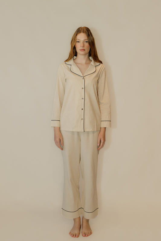 Beige Long Sleeve Set